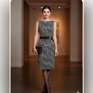 AGB Monochrome Patterned Dress